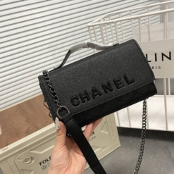 Túi Chanel Màu Đen Size 20 Xích Đen